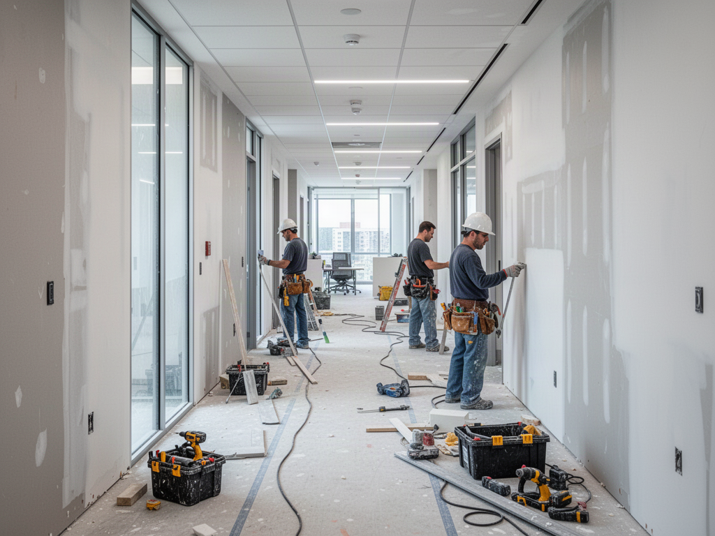 Commercial property improvement and interior remodeling work